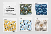 Cartoon Animals Seamless Patterns, a Pattern Graphic by Kotulska (Thumbnail 2 of 8)