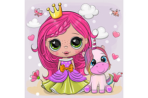 Cute Cartoon Fairy Tale Princess