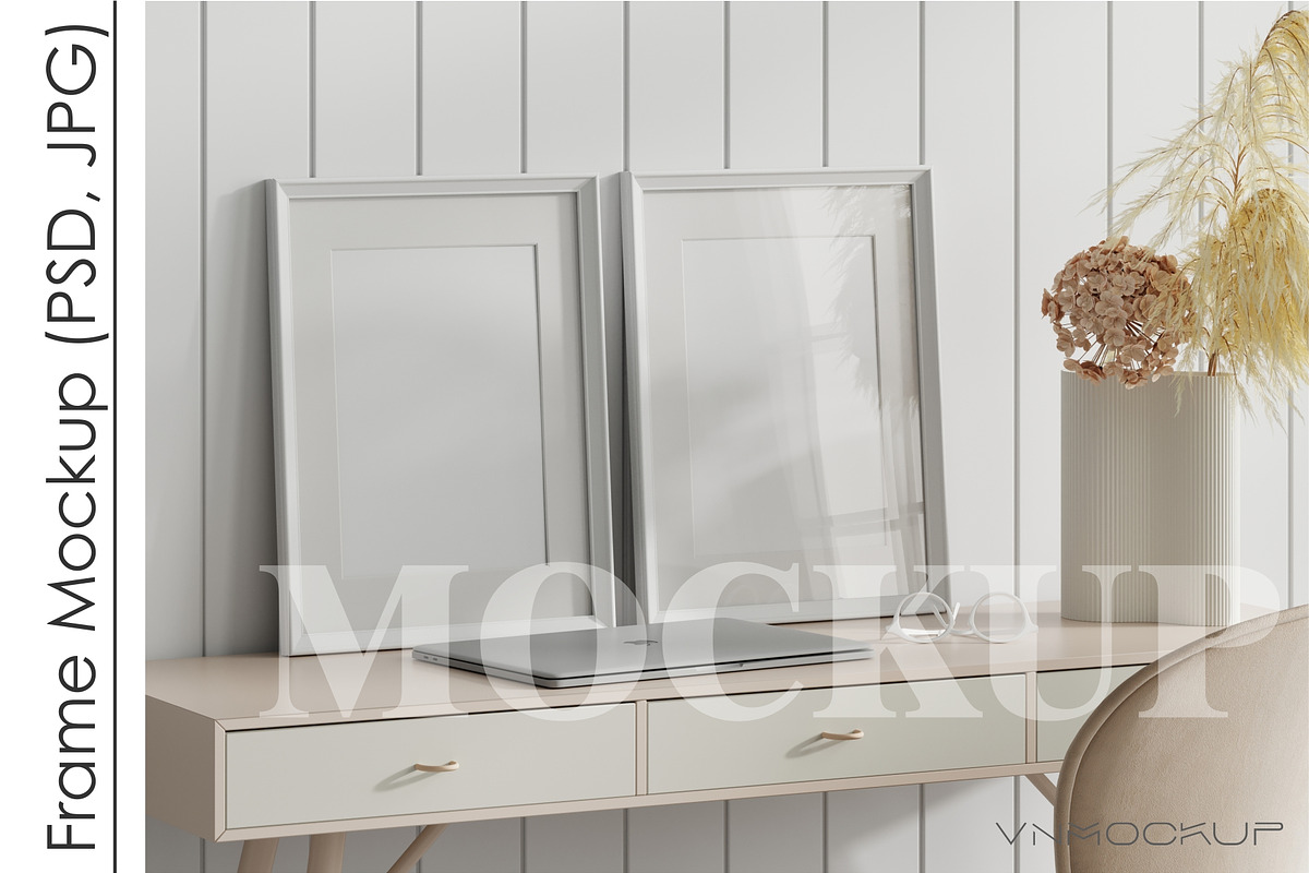 Frame Mockup PSD JPG, a Print Template by VNmockup (Photo 1 of 5)