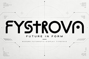FYSTROVA — Futuristic Display Font