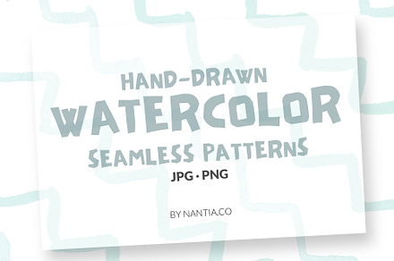 Real Watercolor Seamless Patterns