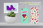 Girls Power. Clipart and pattern set, a Decorative Illustration by yurlick (Thumbnail 4 of 8)