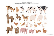 farm life clipart - ai, png, svg, an Animal Illustration by LyubovZaytseva (Thumbnail 6 of 19)