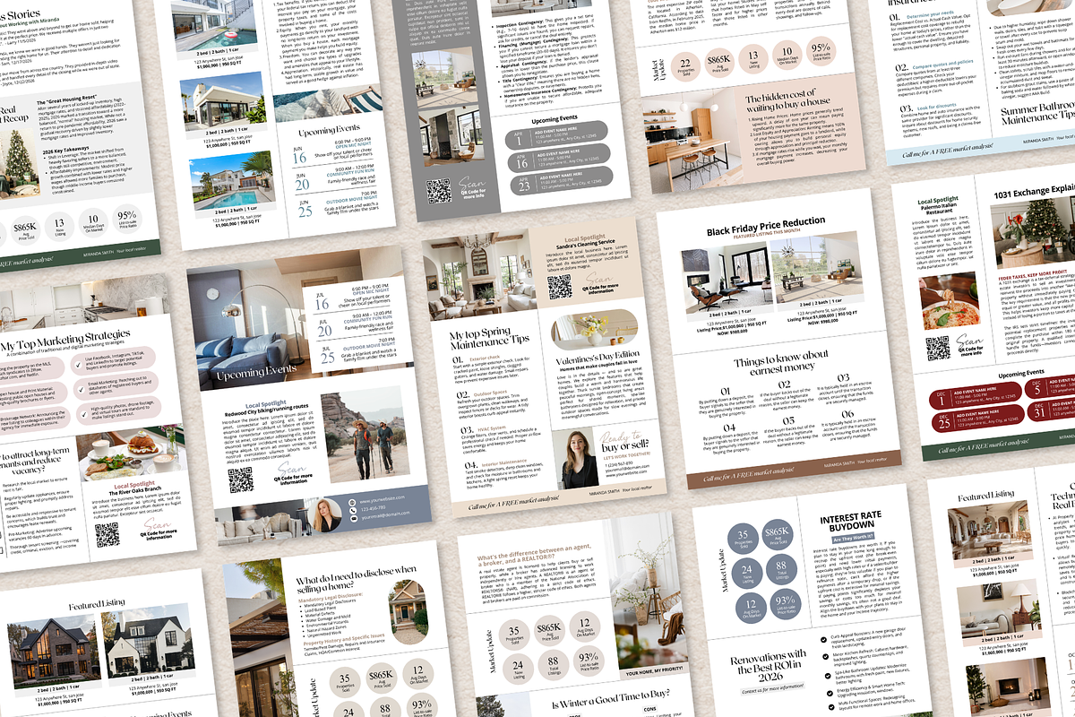 12 Month Real Estate Newsletter, a Brochure Template by ShopRShop (Photo 8 of 9)