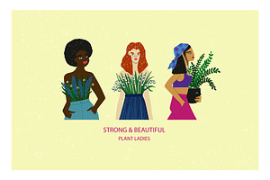 Strong & Beautiful. Plant Ladies., a Person Illustration by Annakniaz