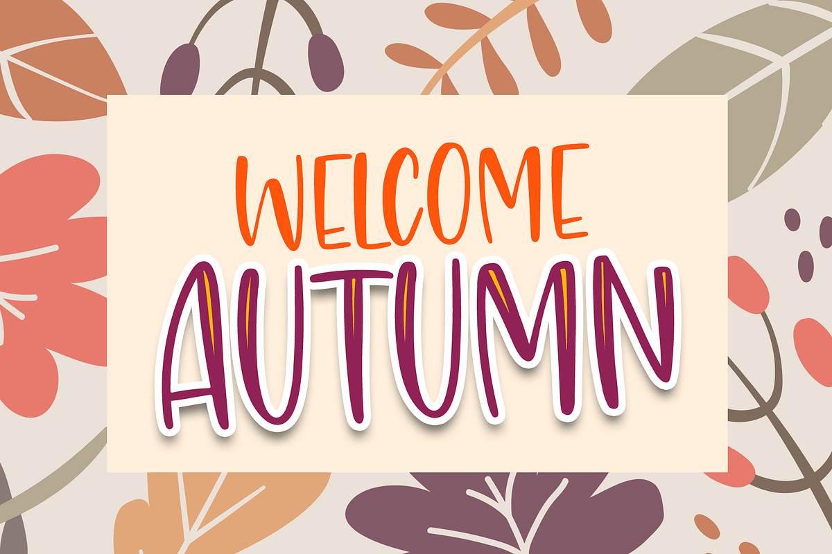 Autumn Sunset, a Sans Serif Font by Dm Studio (Photo 3 of 7)