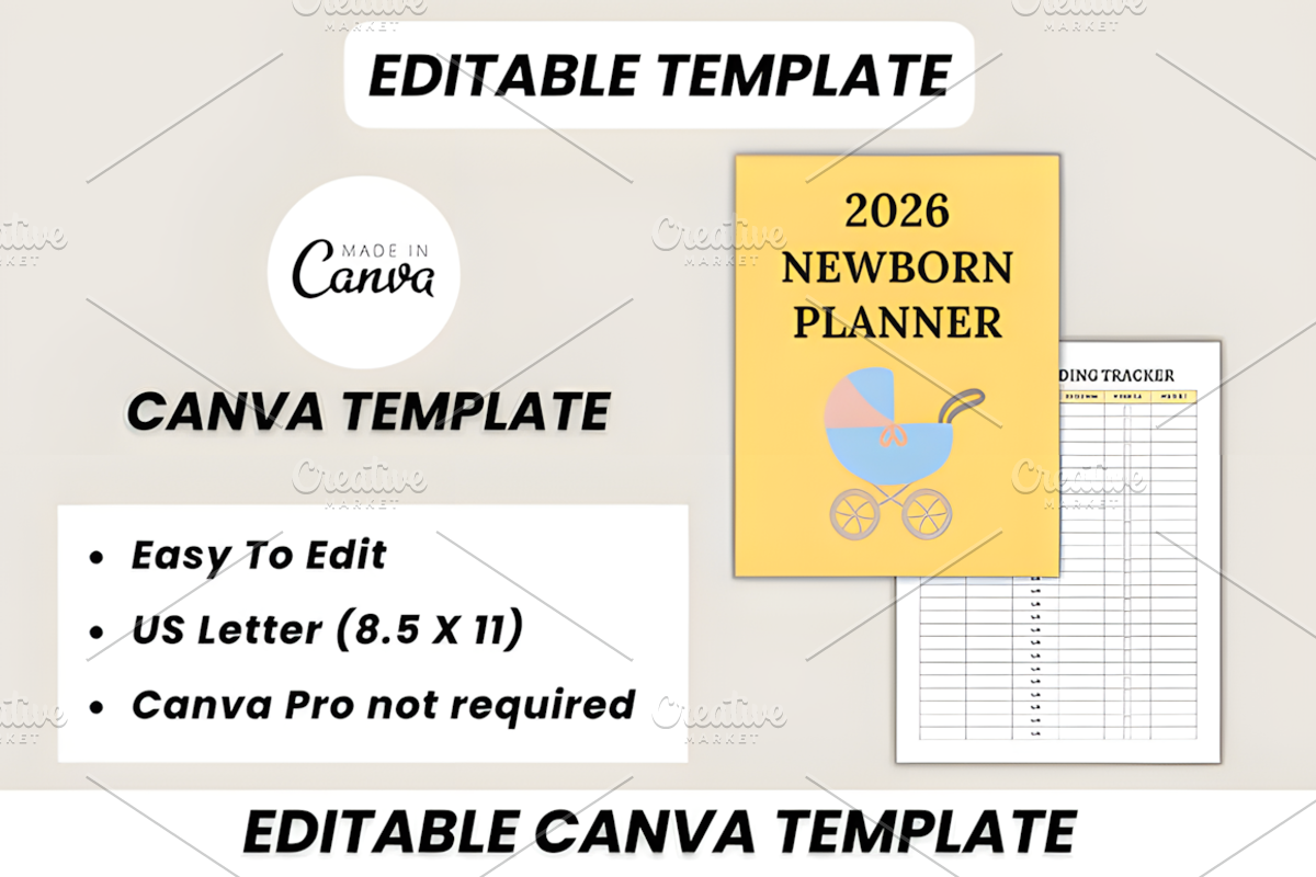 2026 Newborn Planner Canva Template, a Marketing Template by Ink Gallery (Photo 7 of 10)