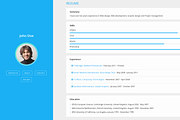 Ezume Resume Template, a HTML Template by rascojet (Thumbnail 2 of 3)
