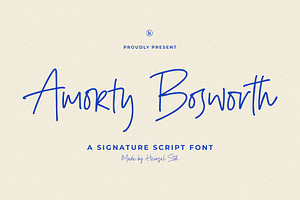 Amorty Bosworth Signature Font