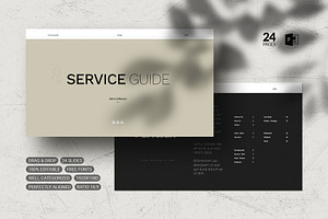Service Guide PowerPoint Template, a Presentation Template by White Graphic