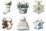 Cozy White Christmas Clipart, an Illustration by DreamPrint404 (Thumbnail 5 of 5)