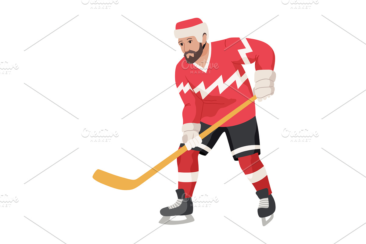 Ice hockey player. Athletes in, a Sport Illustration by Things for designers