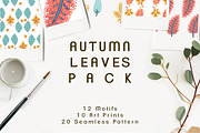 Hand made Autumn Organic Pattern Kit, a Pattern Graphic by Design Unique (Thumbnail 1 of 13)