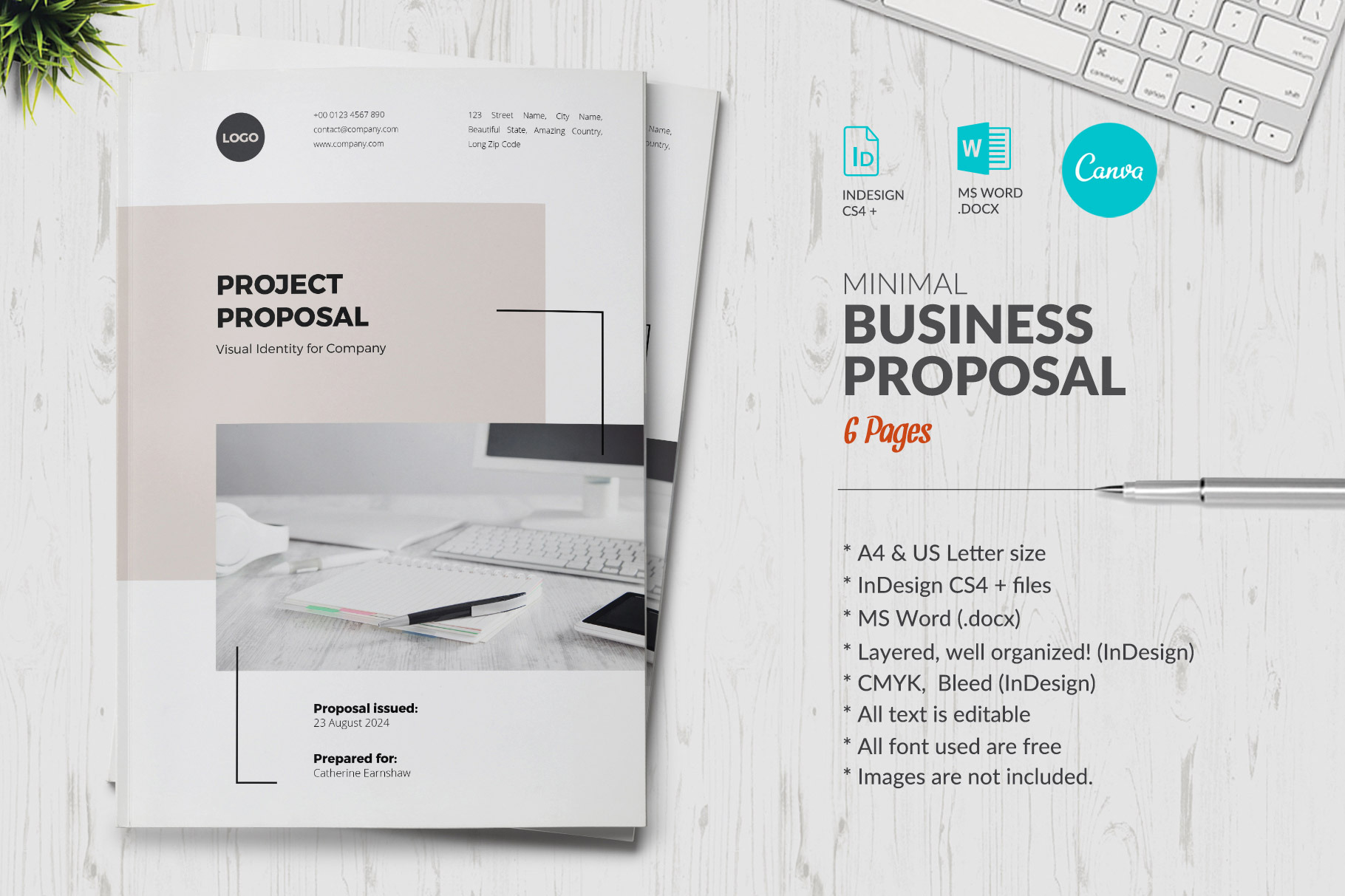 Canva Project Proposal Template, a Marketing Template by Sabin