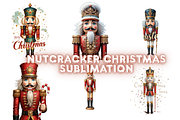 Nutcracker Christmas Sublimation, a Seasonal Illustration by Creative design (Thumbnail 1 of 6)