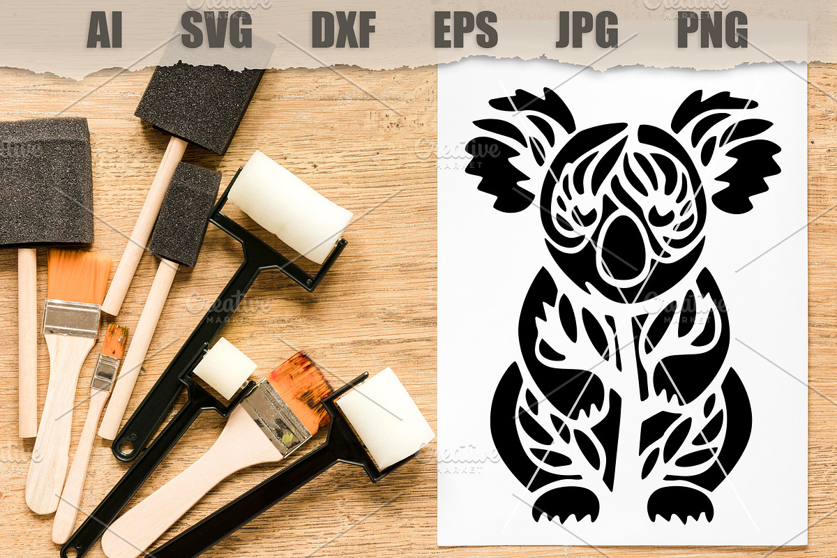 Stencils Koala, an Animal Illustration by MARYCRAFTIRIA (Photo 2 of 3)