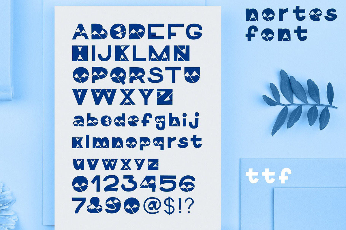 Decorative font. Notres letters preview 6