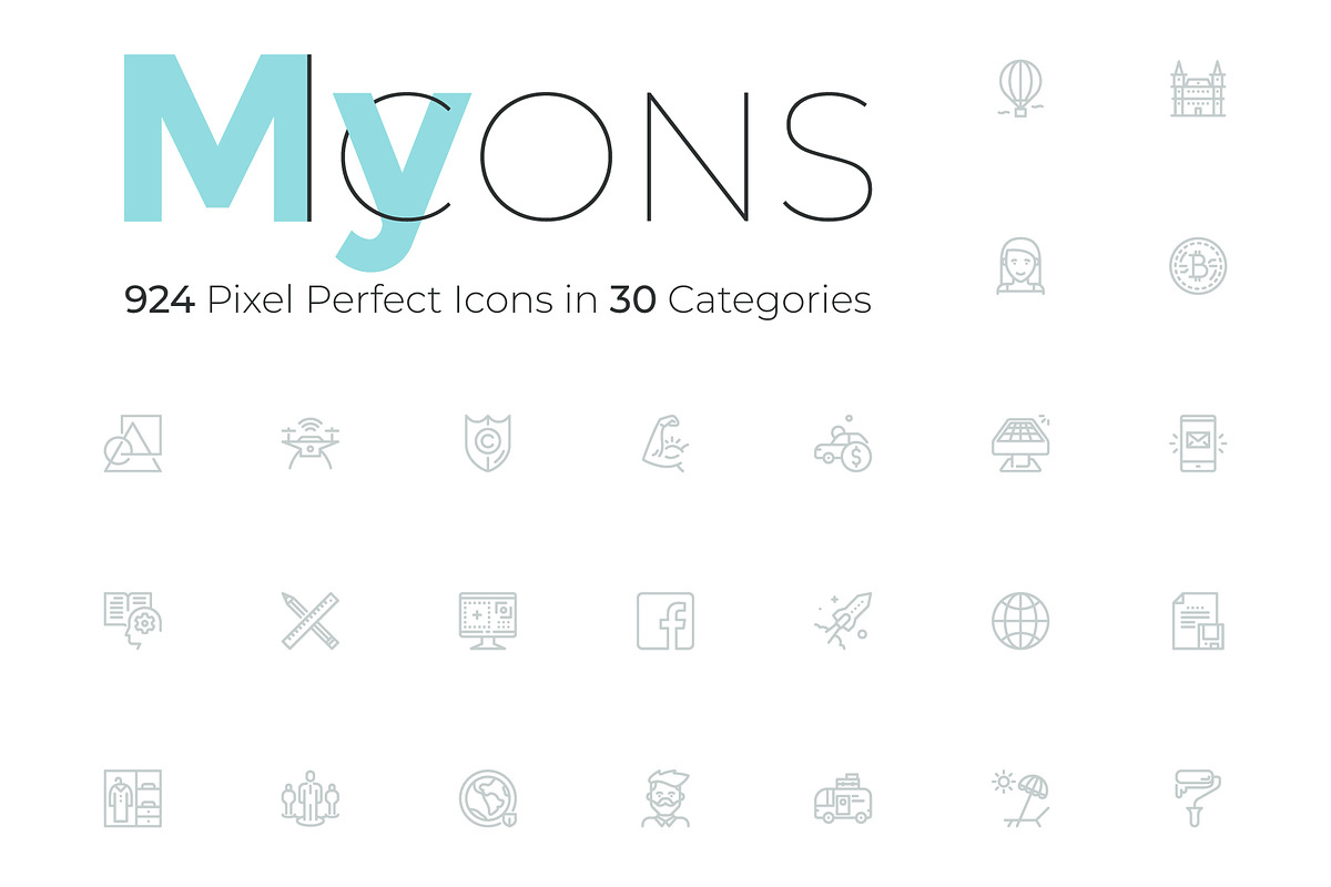 My Icons, an Outline Icon by Andrew Kras Design (Photo 1 of 38)