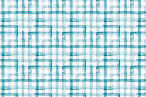 Watercolour Plaid In Teal Blue