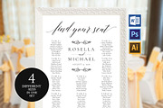 Wedding seating chart SHR159, an Invitation Template by Shafura_Wedding (Thumbnail 1 of 5)