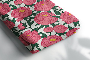 Peonies, Floral Seamless Patterns