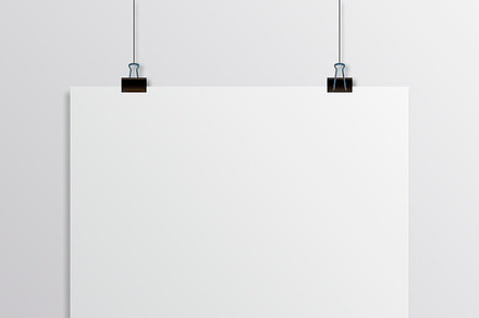 Hanging paper poster