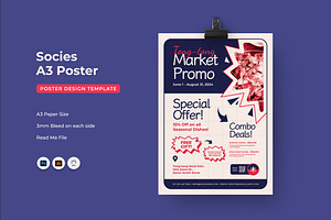 Socies - Poster Template, a Poster Template by Fannan Studio