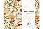 Victorian vintage botanical textile, a Pattern Graphic by Milatoo (Thumbnail 3 of 9)