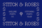SFC Stitch and Roses, a Symbol Font by Skilline Supply Co. (Thumbnail 1 of 5)