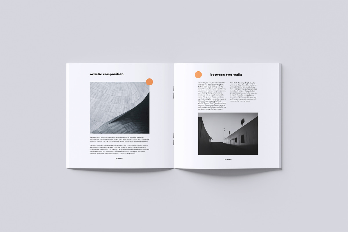 Square Magazine Mockup, a Magazine Template by graphicstory (Photo 2 of 9)
