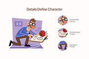 50 Professional Illustrations, a Person Illustration by Prosymbols (Thumbnail 4 of 9)