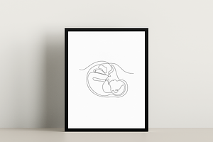 Baby In A Womb Printable Art