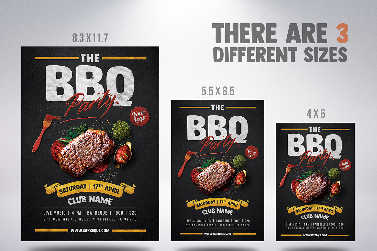 The BBQ Party Flyer, a Flyer Template by CREATIVE DUDE (Photo 2 of 5)