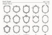 Hand Drawn Vintage Floral Frames, an Object Graphic by DreamoraArt (Thumbnail 5 of 9)