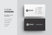 Clean Modern Business Card, a Business Card Template by Verazo (Thumbnail 1 of 4)