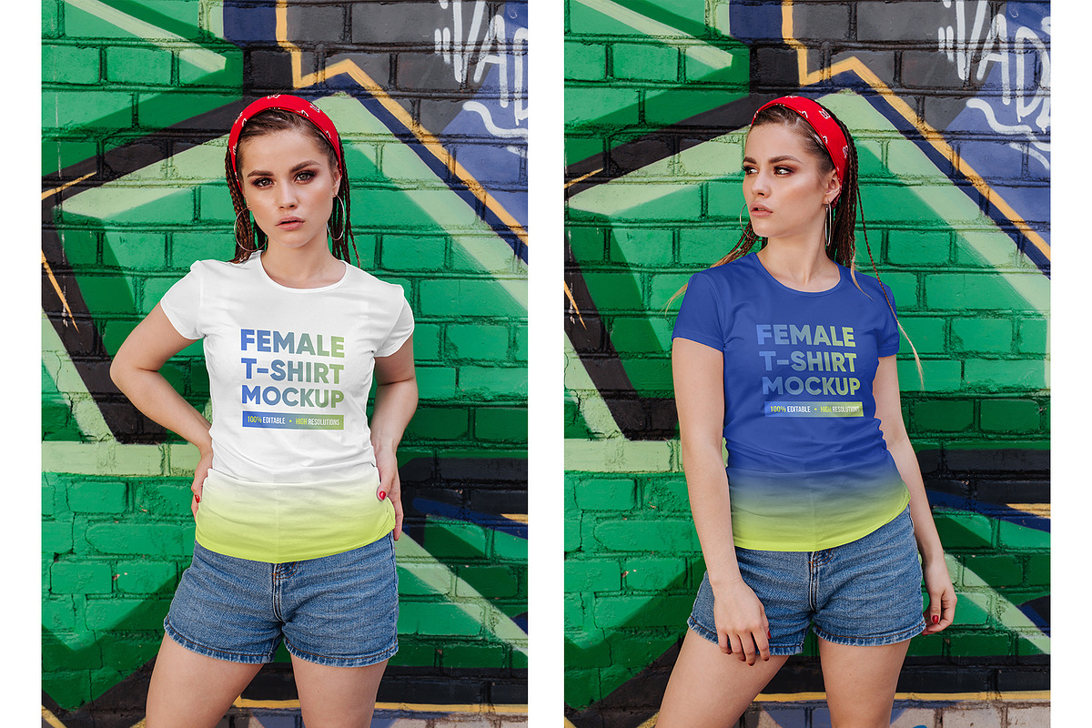 Female T-Shirt in City Mockups Vol3, a Shirt Mockup by Hi, Mock-Up! (Photo 5 of 9)