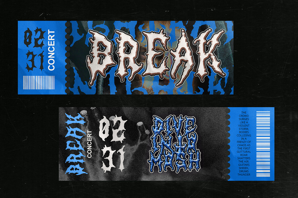 CS Rocker – Black Metal Font, a Blackletter Font by Craft Supply Co. (Photo 5 of 8)