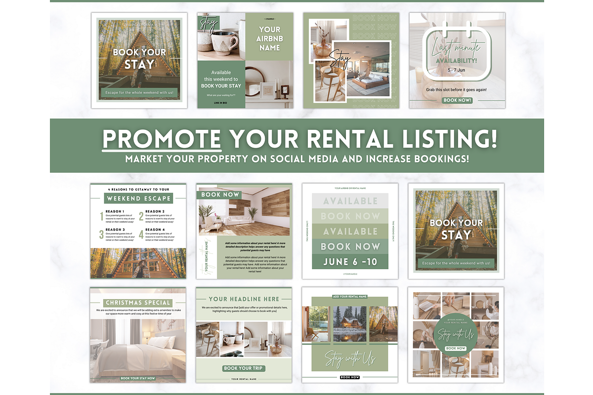 Instagram Post Templates for Airbnb, a Social Media Template by Templatables (Photo 5 of 12)