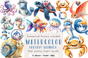 Fantasy Cute Sea Creature Animals Pn, an Illustration by CreationArt (Thumbnail 1 of 5)