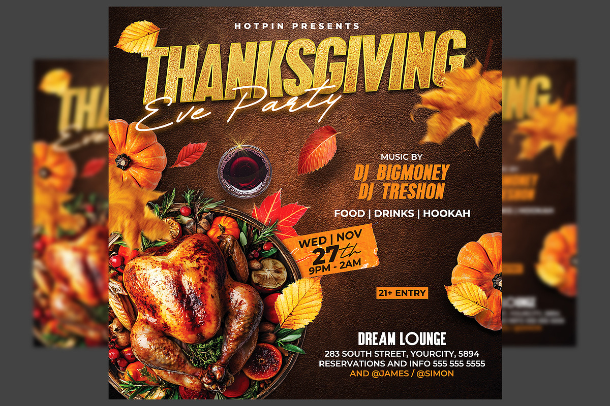 Thanksgiving Flyer Template, a Flyer Template by Hotpin (Photo 1 of 2)