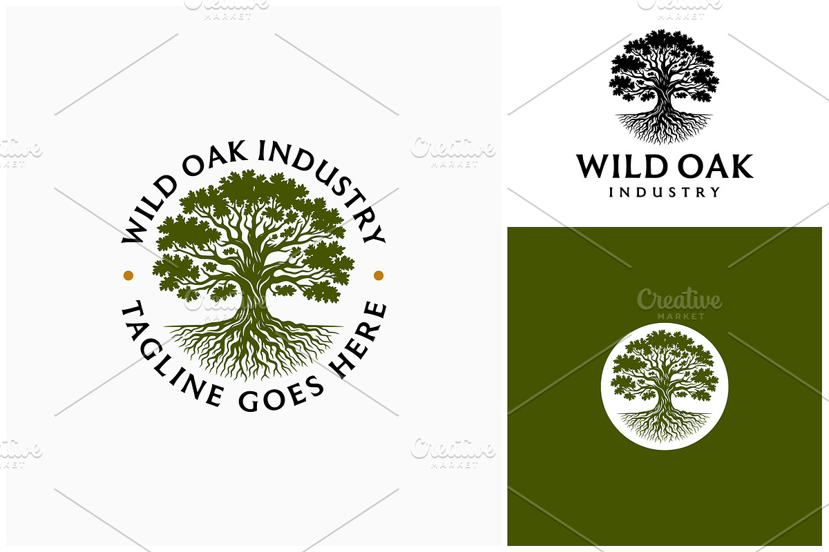 Oak Maple Chestnut Tree Roots Logo, a Branding & Logo Template by Enola99d (Photo 1 of 2)