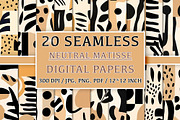 20 Seamless Matisse-style Patterns, a Pattern Graphic by Nordic Design (Thumbnail 1 of 9)