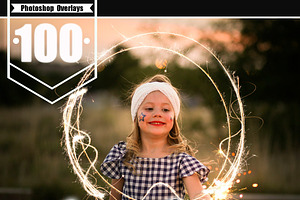 100 Sparklers alphabet photo overlay