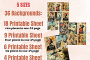 Whimsy Grunge Collage Paper Kit, a Background Graphic by GiraffeCreative (Thumbnail 3 of 9)