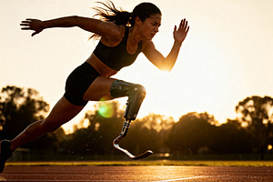 Dynamic Para-Athlete Sprinting, a Sports & Recreation Photo by Virgo Studio