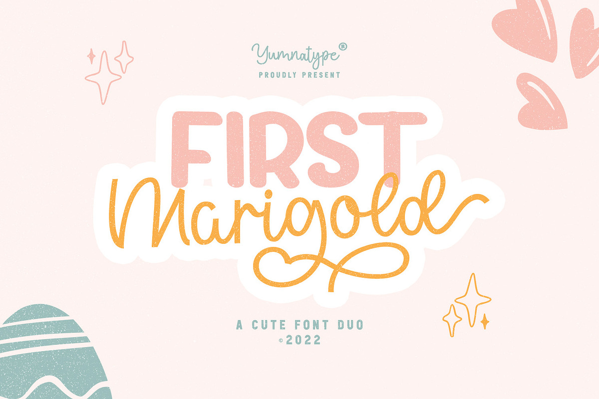 First Marigold, a Script Font by yumnatype (Photo 1 of 15)