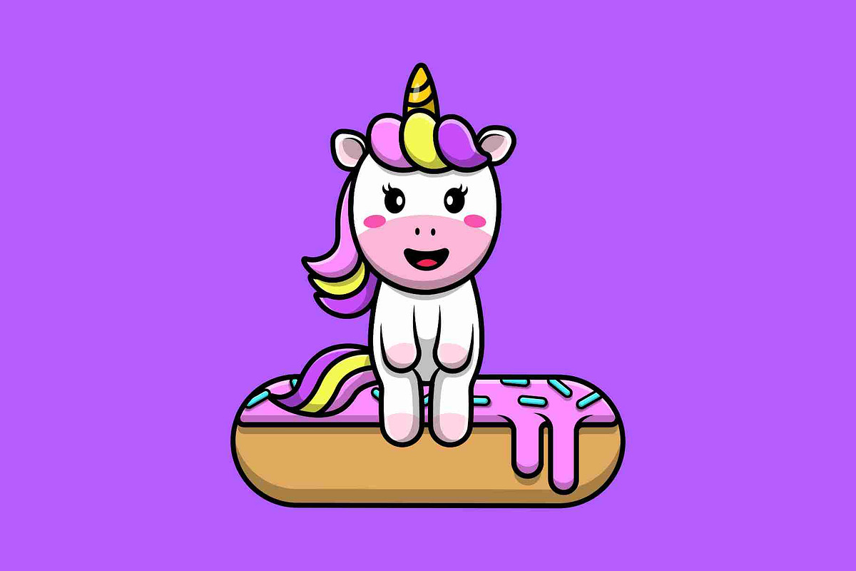 Cute Unicorn Cartoon Vector Icons, an Animal Illustration by Artstorystudio (Photo 3 of 5)