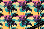 Tropical 80s Retrowave Digital Paper, a Pattern Graphic by Chromolume Studio (Thumbnail 4 of 15)