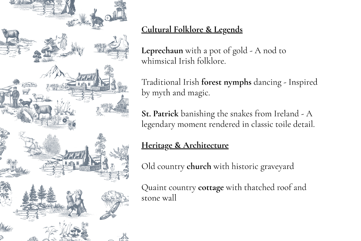 Irish Toile de Jouy Pattern Set, a Background Graphic by Hughes Studio (Photo 3 of 9)