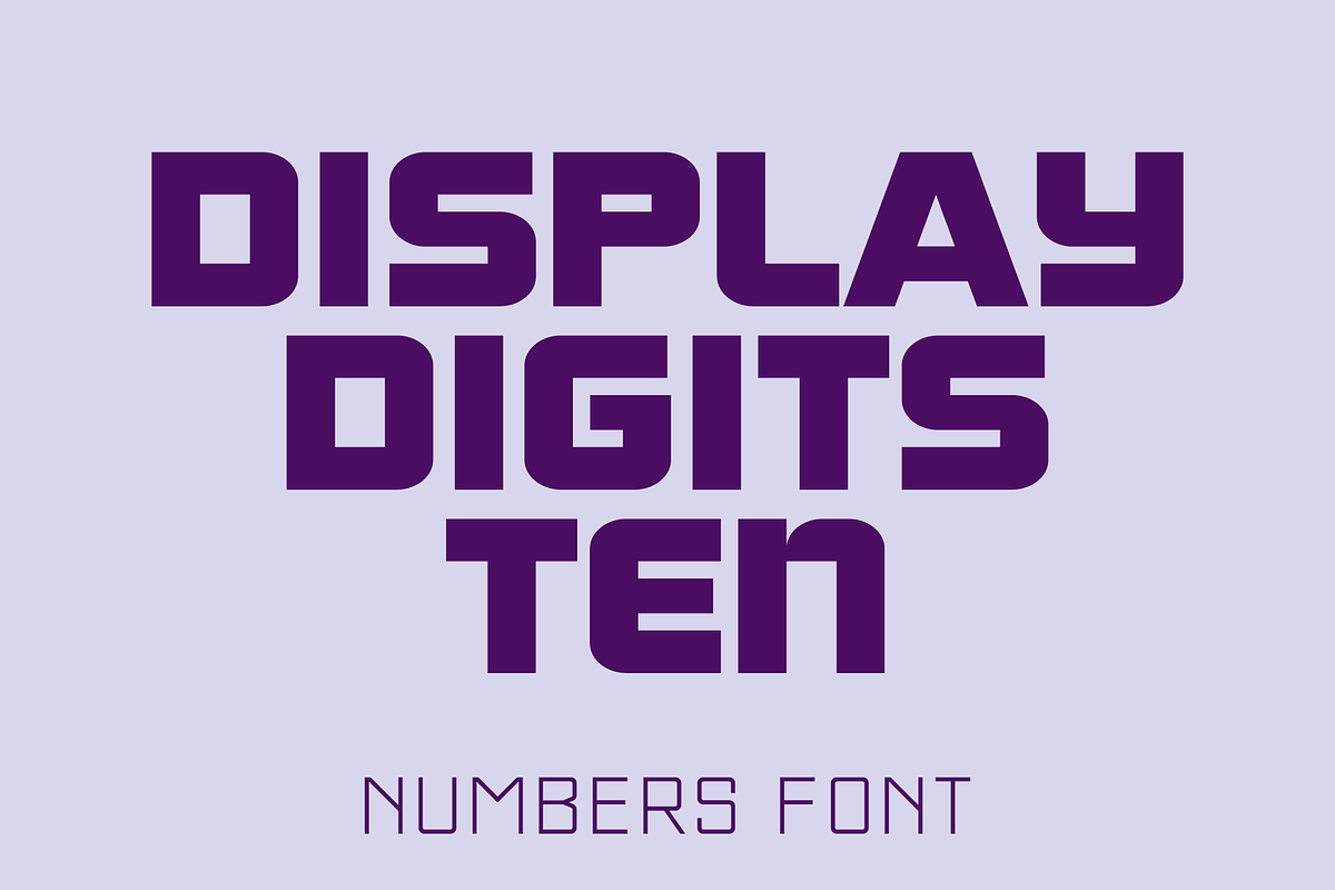 Display Digits Ten Font, a Font by GG Design (Photo 1 of 9)